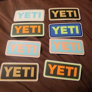 Yeti Stickers And 2 Golf Stickers